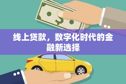 濮阳线上贷款，数字化时代的金融新选择