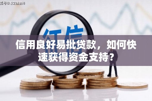 蔡甸信用良好易批贷款，如何快速获得资金支持？