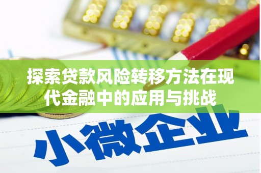宁明探索贷款风险转移方法在现代金融中的应用与挑战