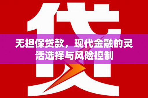 阿勒泰无担保贷款，现代金融的灵活选择与风险控制