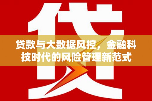 汉源贷款与大数据风控，金融科技时代的风险管理新范式