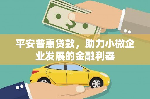 孟州平安普惠贷款，助力小微企业发展的金融利器