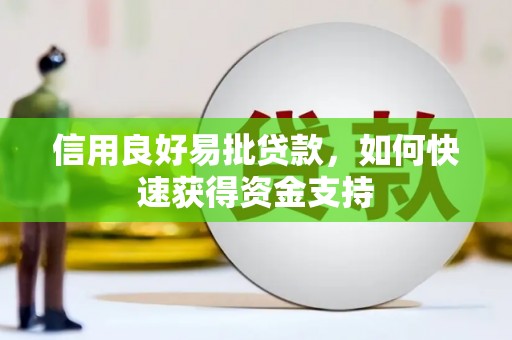 厚街信用良好易批贷款，如何快速获得资金支持